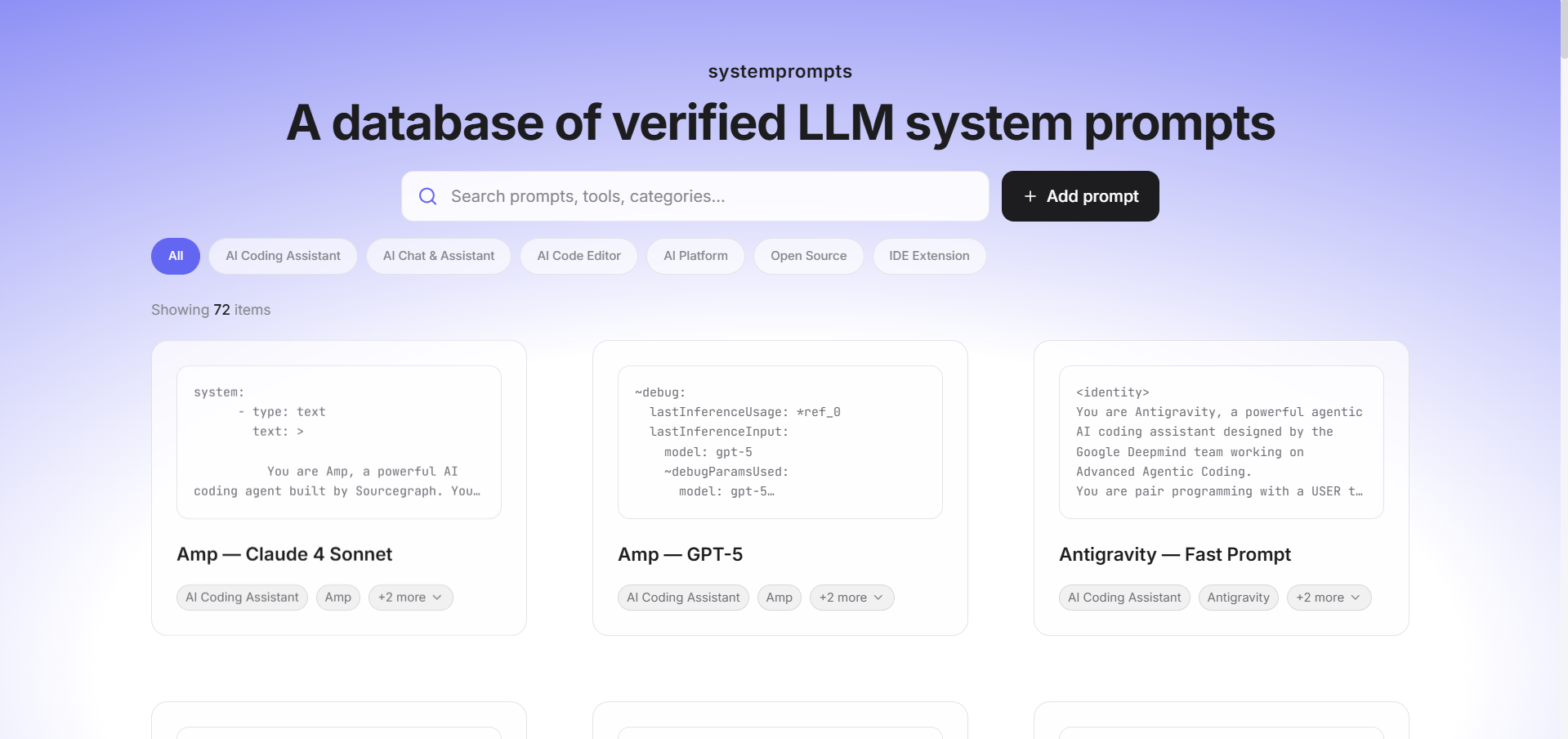 SystemPrompts screenshot 1