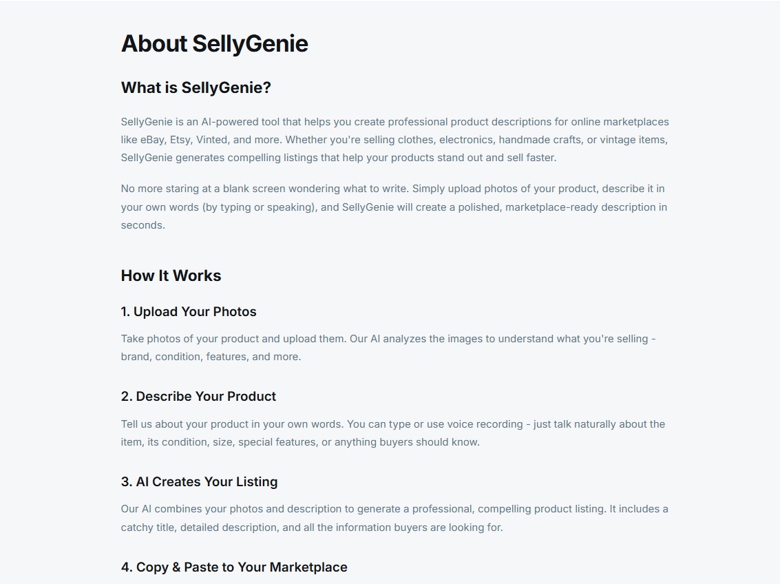 SellyGenie screenshot 5