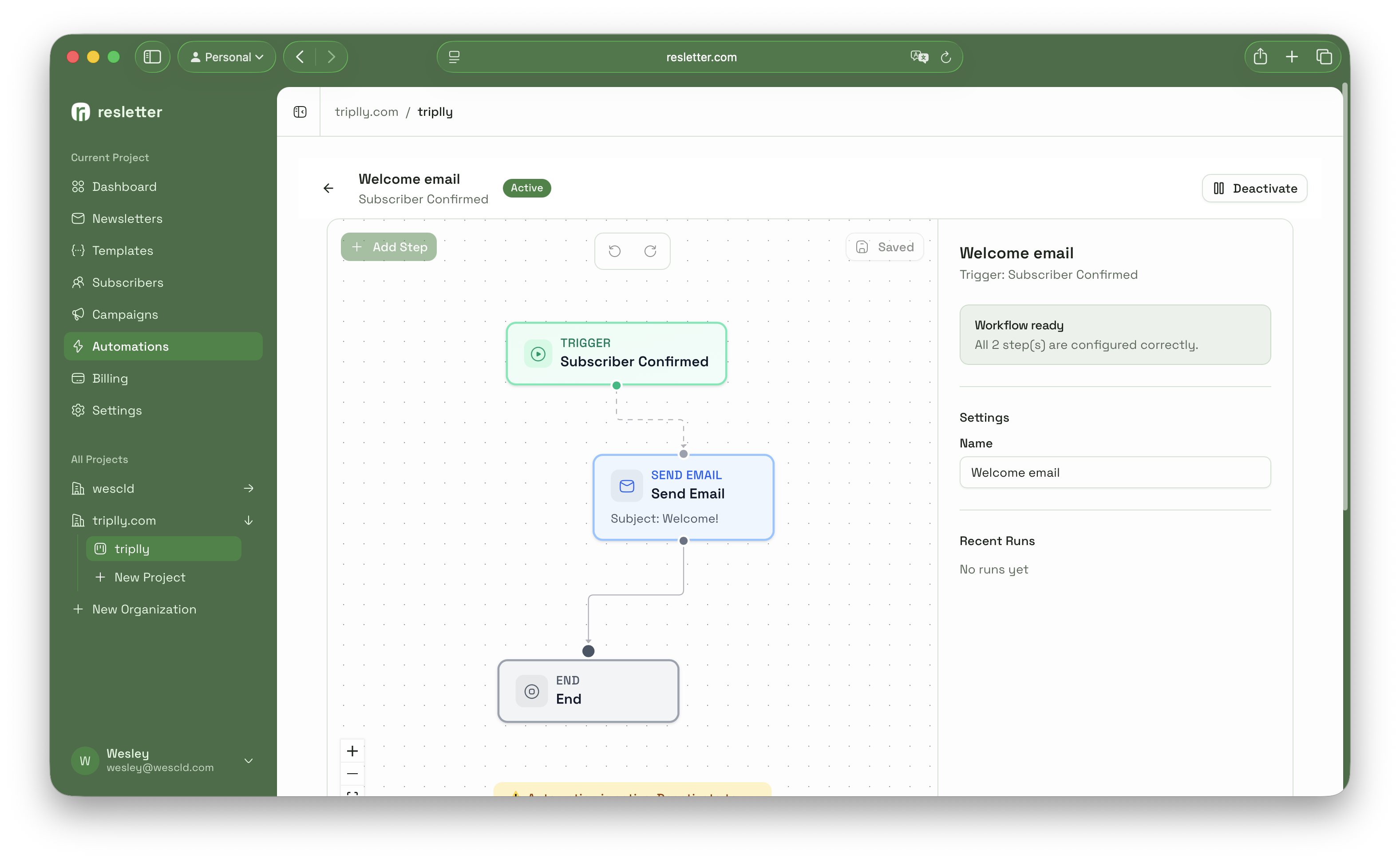 Resletter screenshot 3