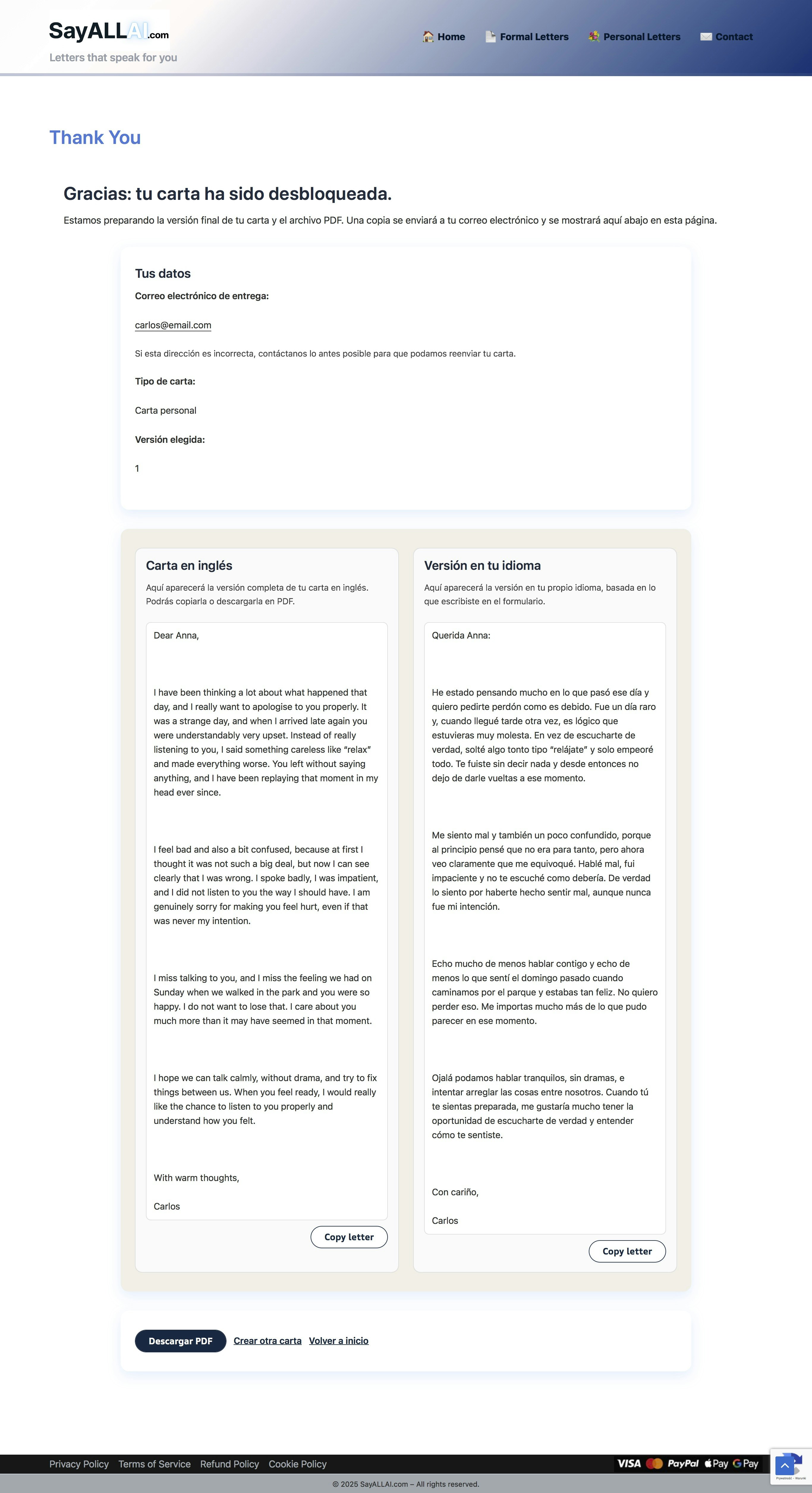 SayAllAI – AI Letter Generator screenshot 6