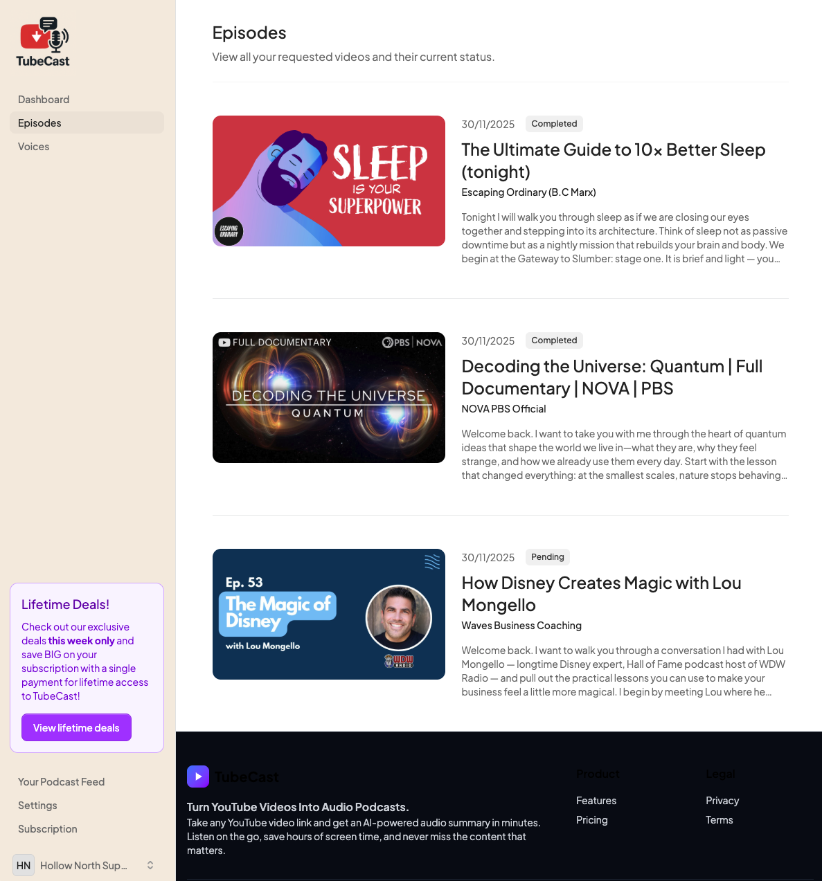 TubeCast screenshot 2