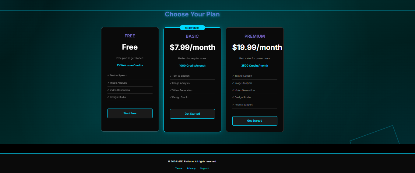 MEEI - AI-Creation Platform screenshot 2