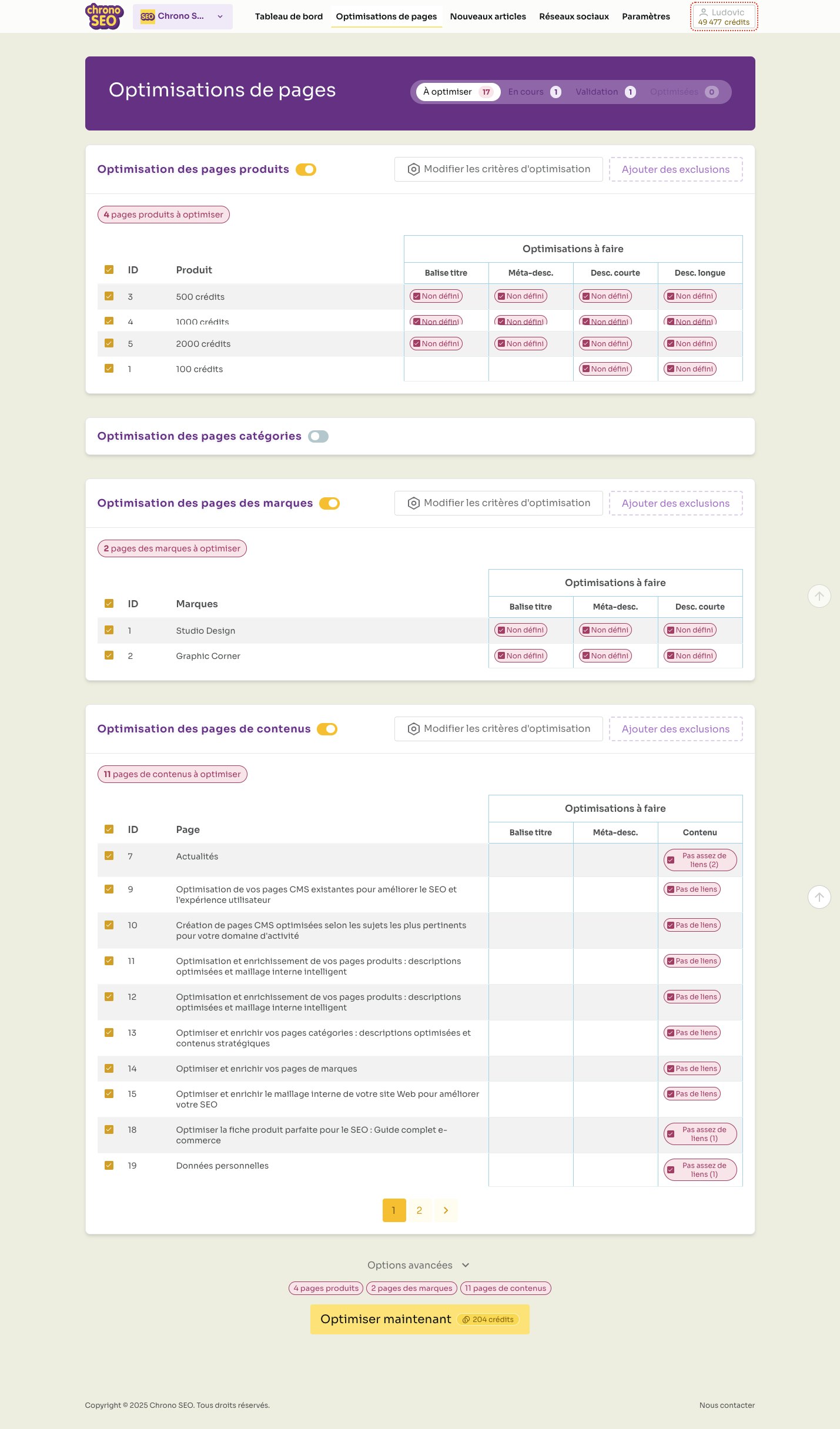 Chrono SEO screenshot 3