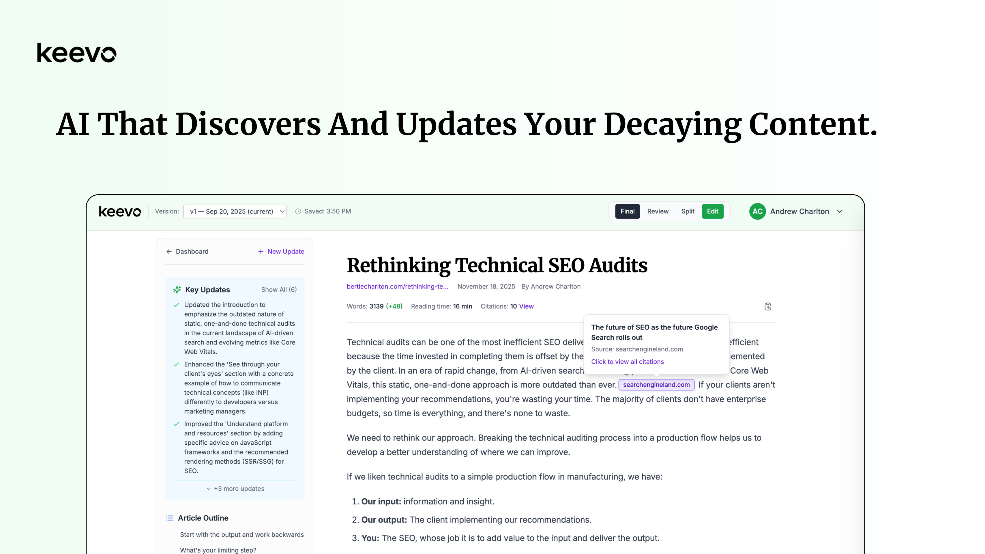 Keevo AI screenshot 1