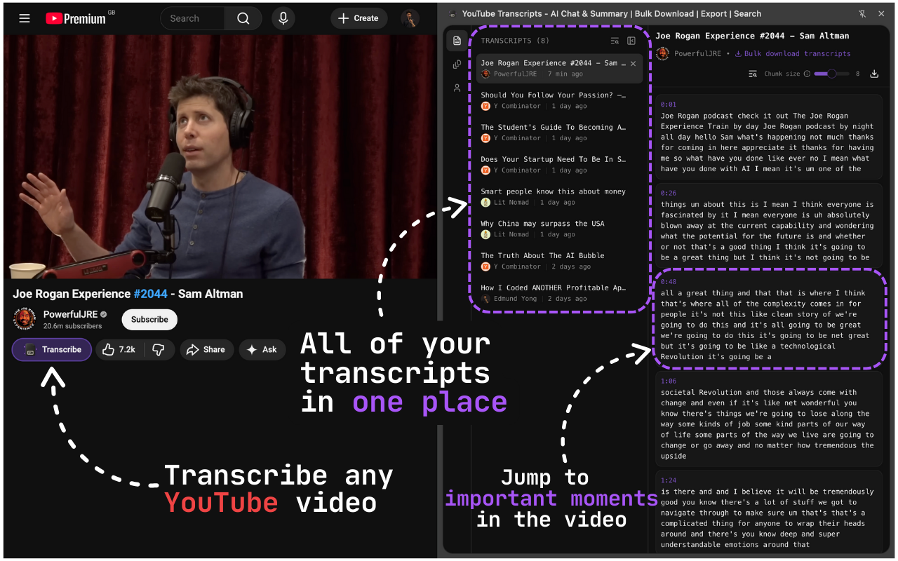 transcribr screenshot 1
