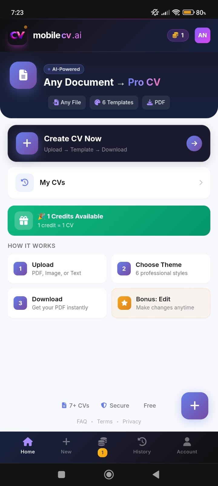 MobileCV screenshot 1