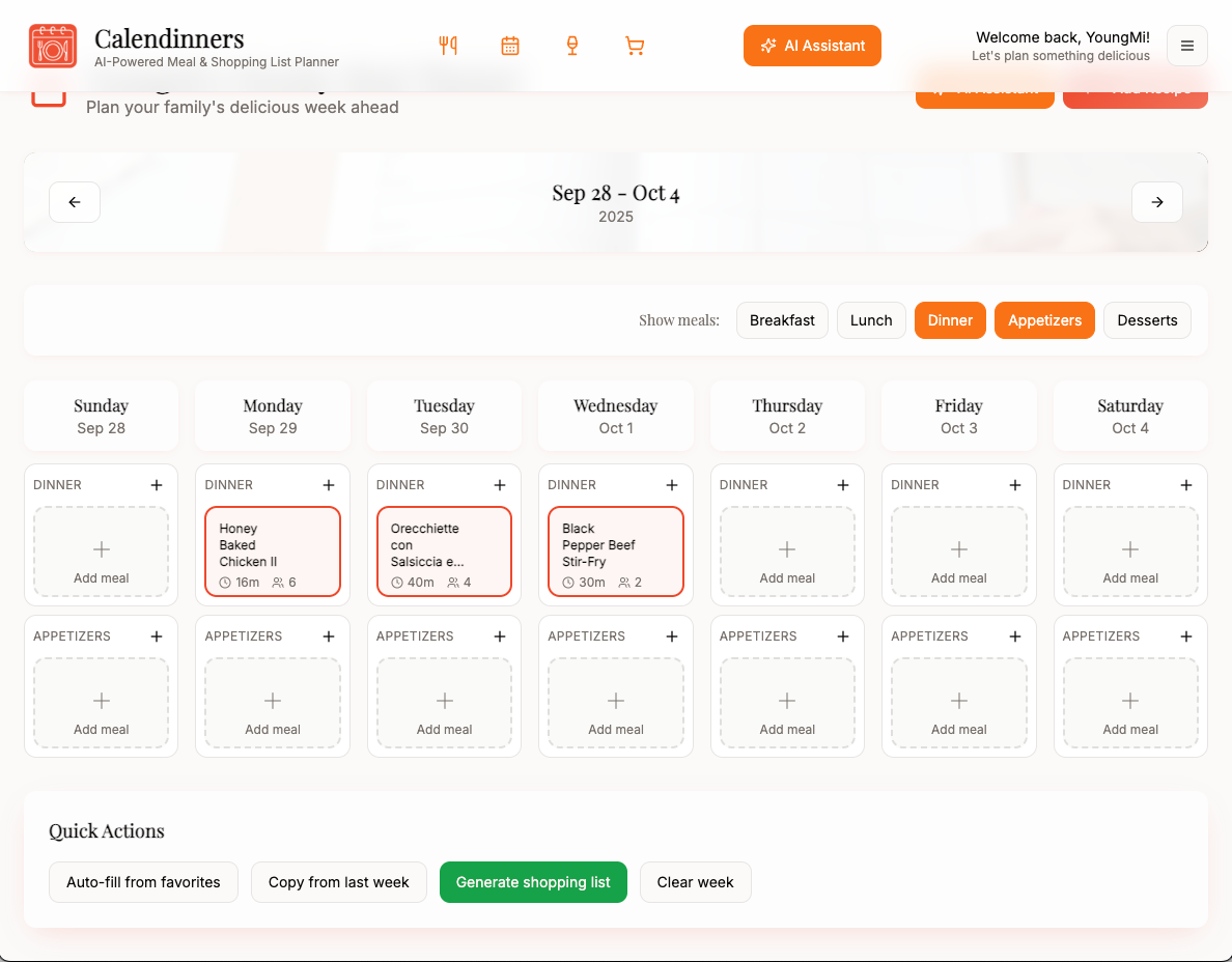 Calendinners: AI meal planning screenshot 4