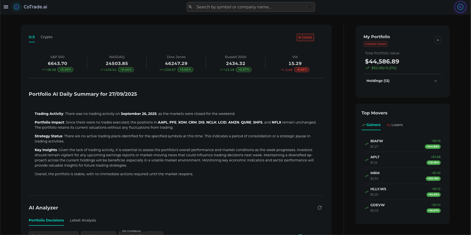 CoTrade.ai screenshot 2