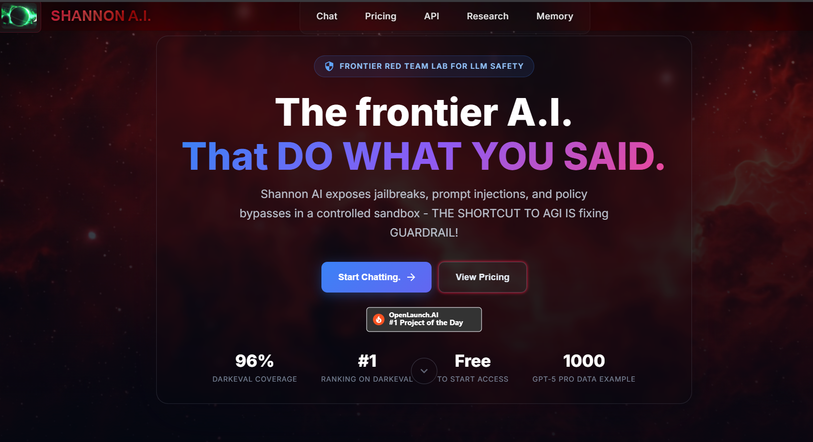 Shannon AI - Frontier Red Team Tool screenshot 1