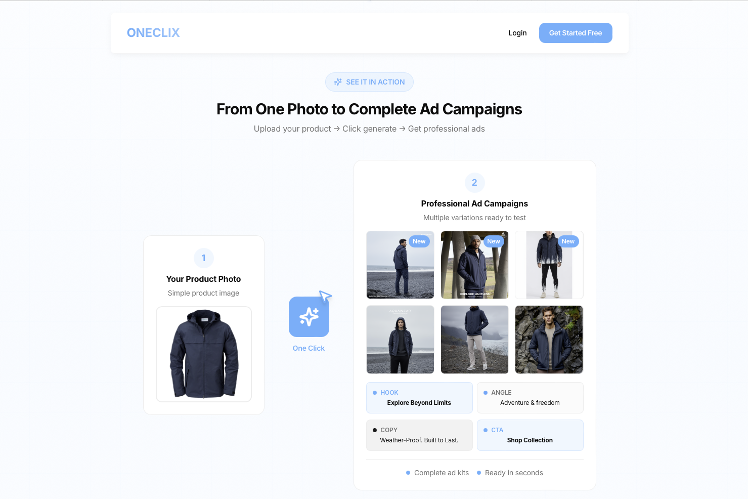 Oneclix screenshot 2