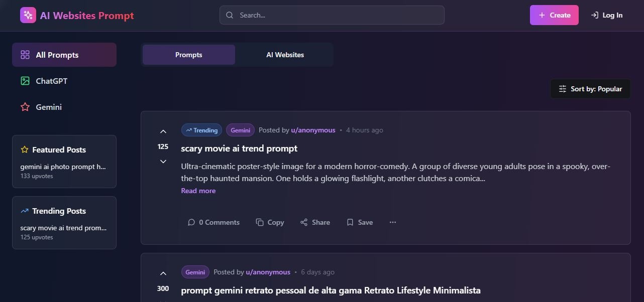 Ai Websites Prompt screenshot 1
