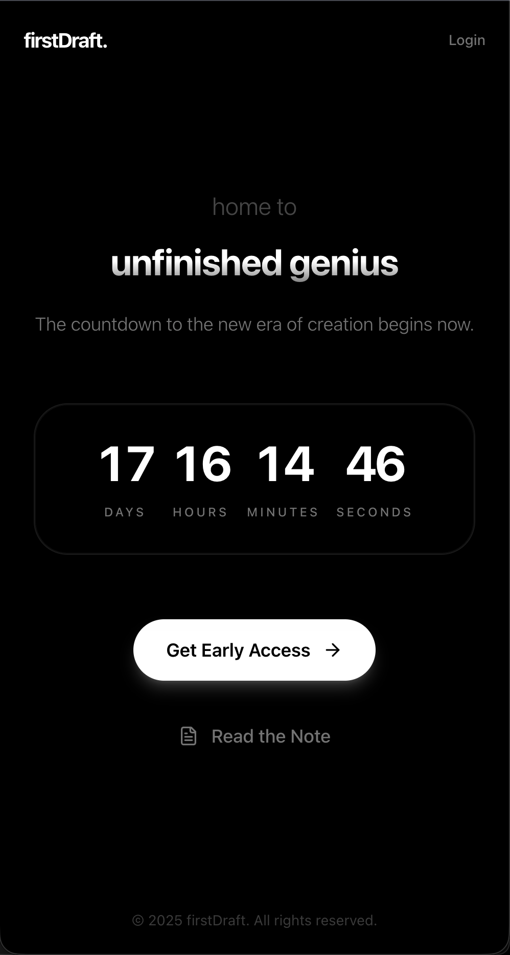 firstDraft. screenshot 1