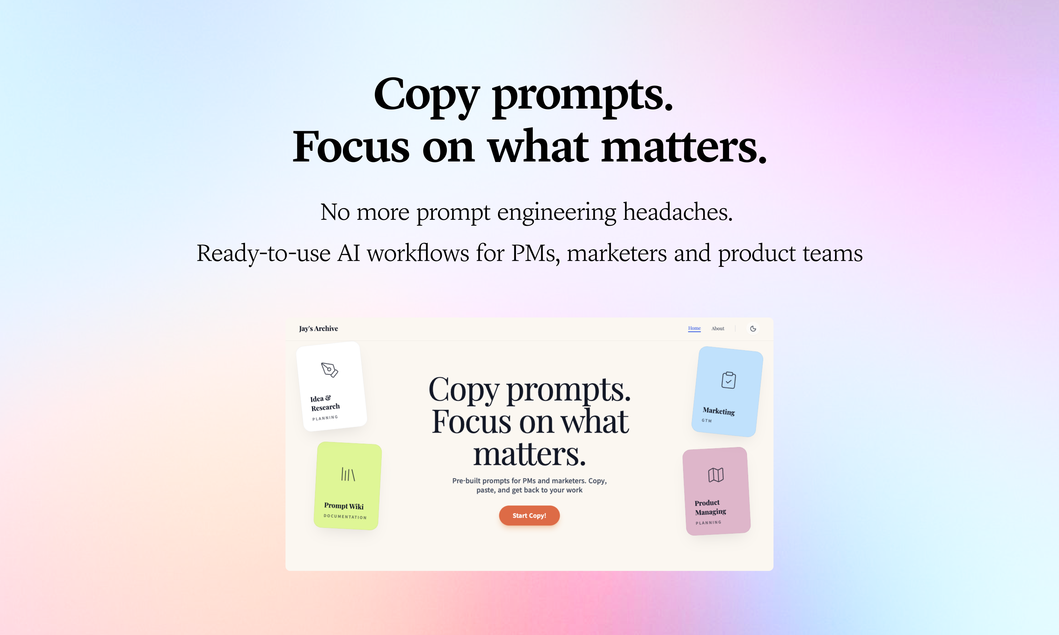 Prompts Pack for PMs & Marketers screenshot 1