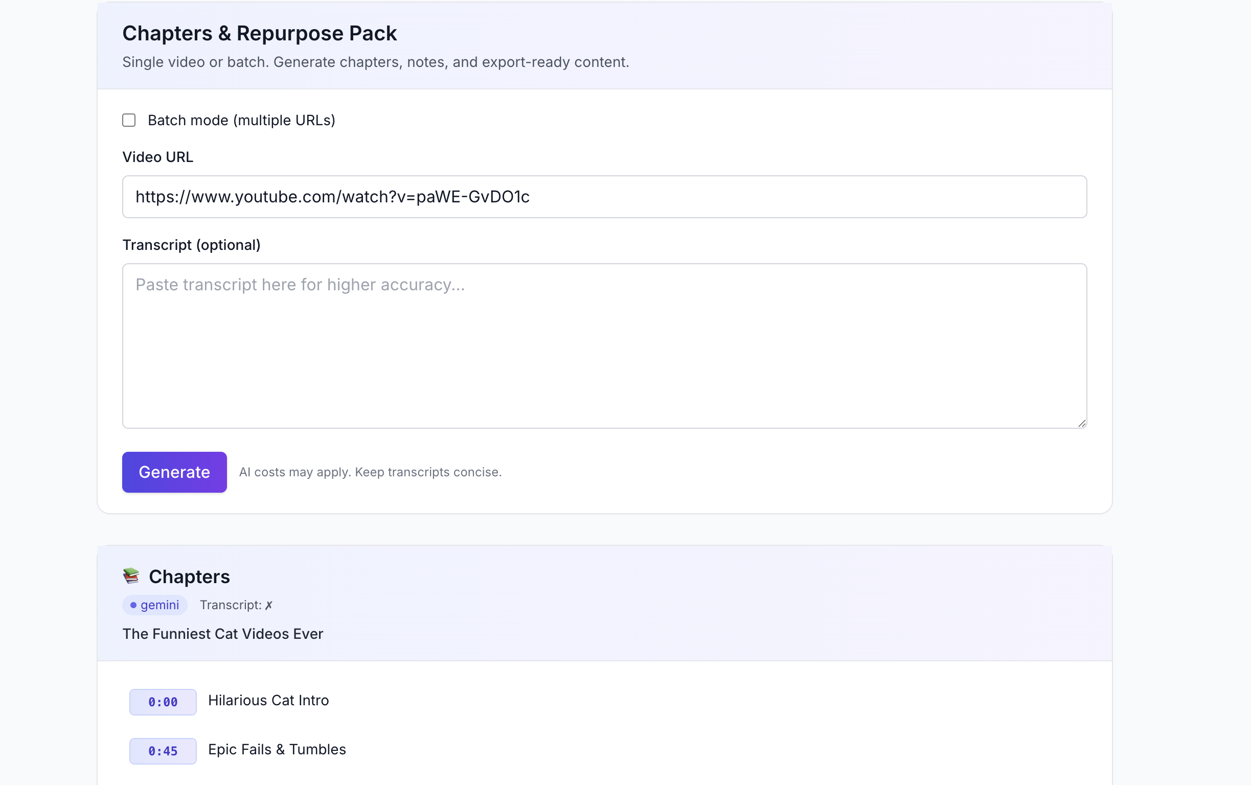 AI YouTube Summarizer screenshot 3