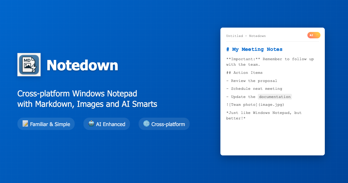 Notedown screenshot 1