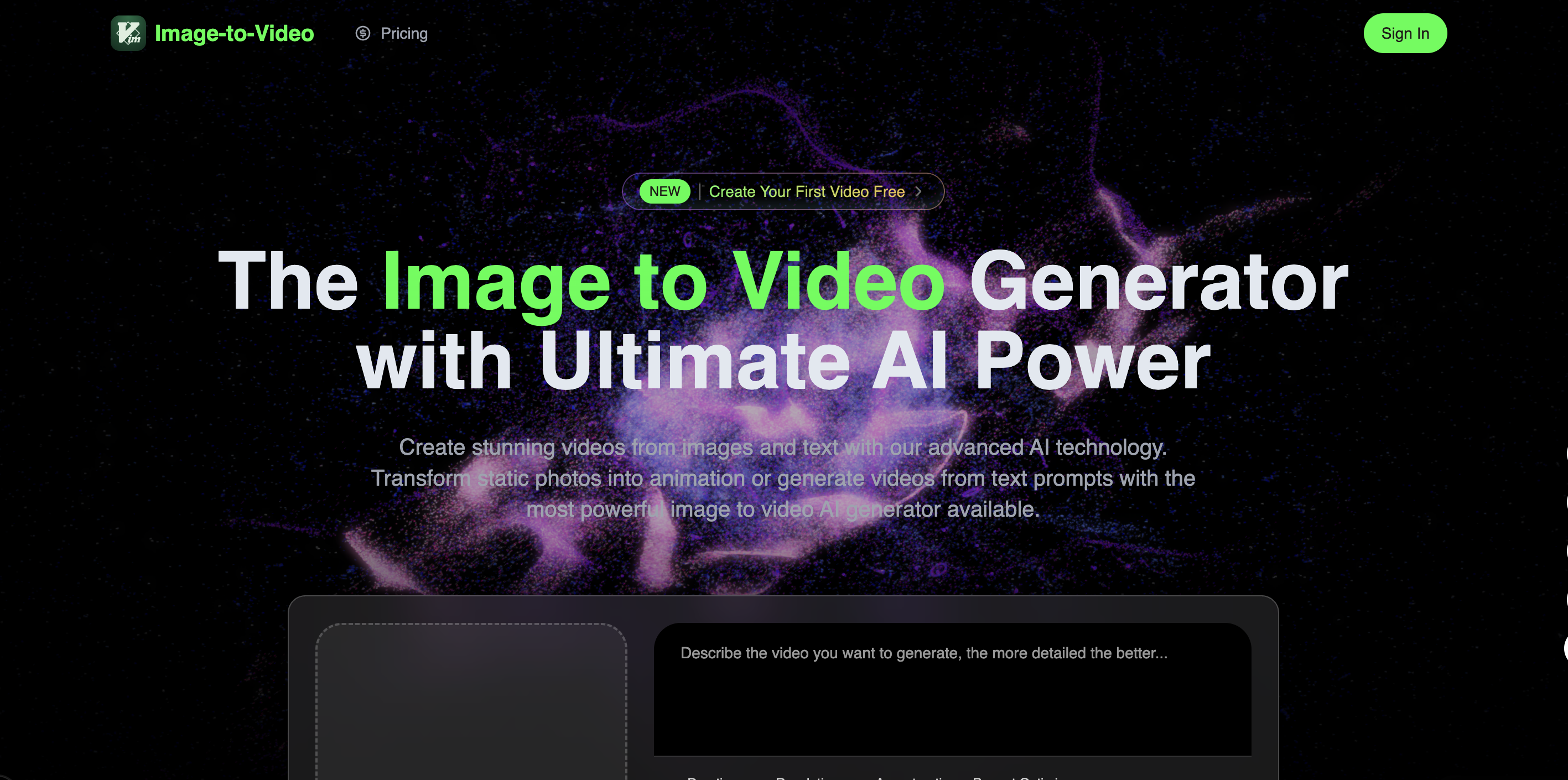 Ai video generator screenshot 1