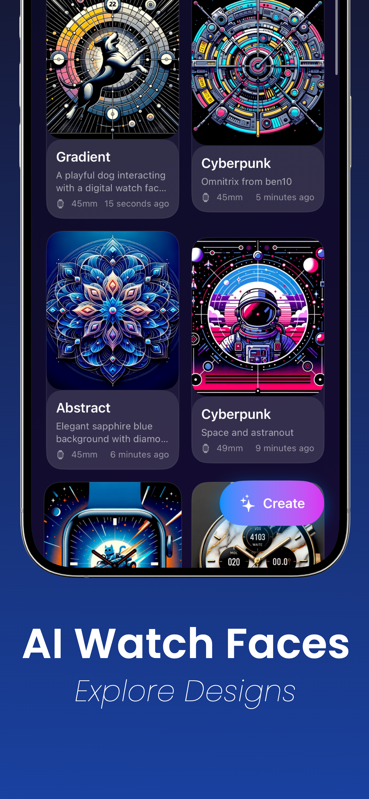 Watch Faces⁺ AI Gallery App screenshot 1
