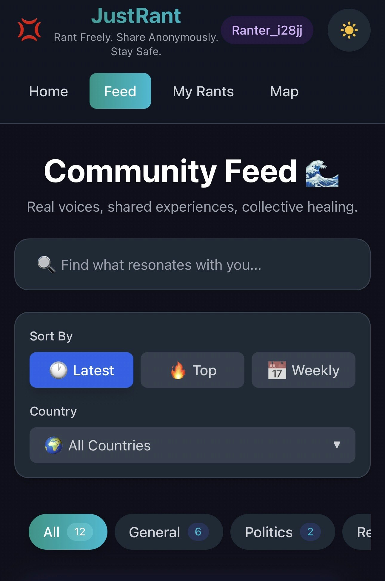 JustRant screenshot 1