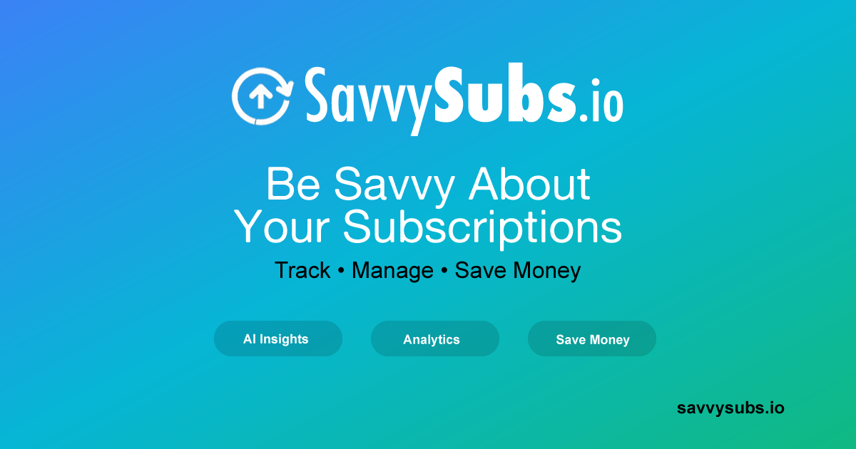 SavvySubs.io screenshot 1