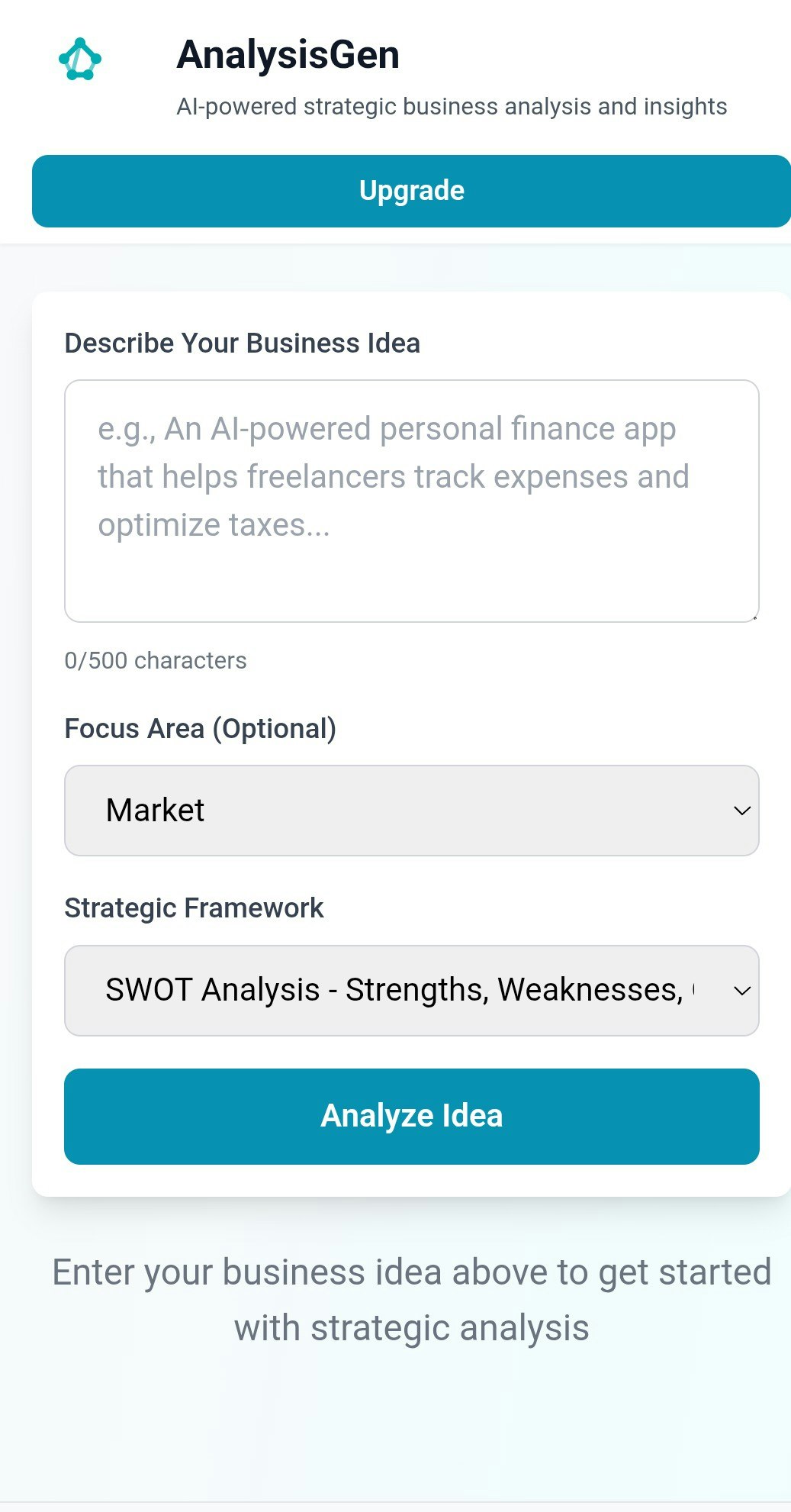 AnalysisGen screenshot 2