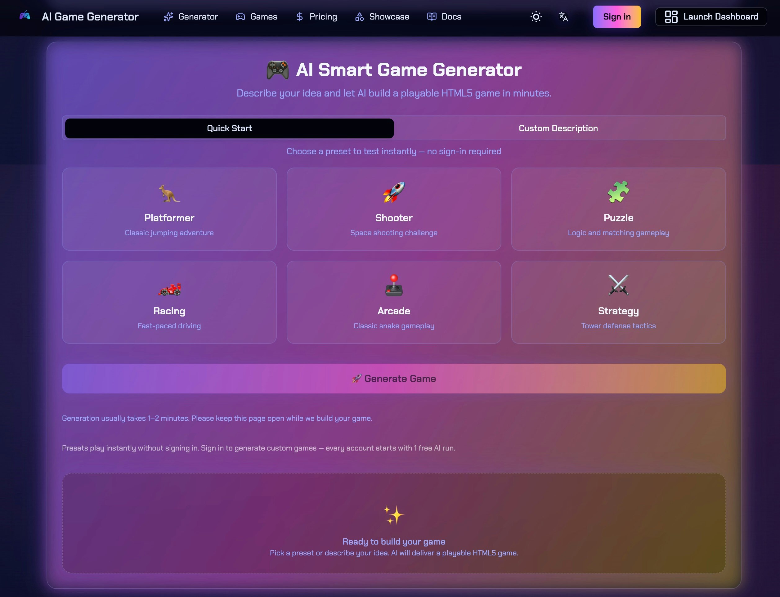 Ai Game Generator screenshot 2