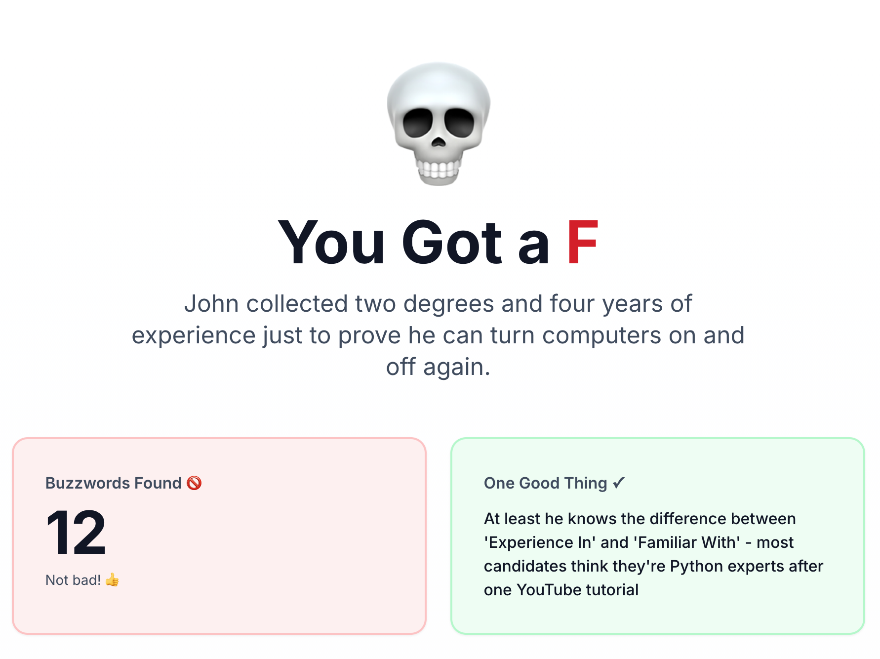 RoastMyProfile.io screenshot 4