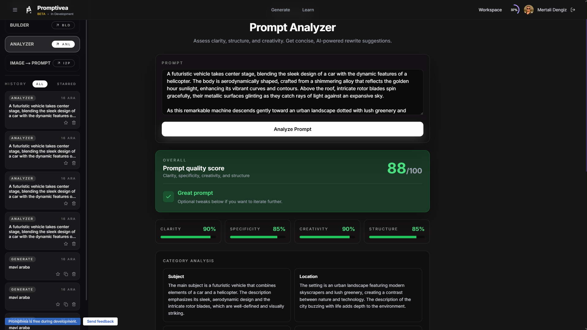 Promptivea.com screenshot 3