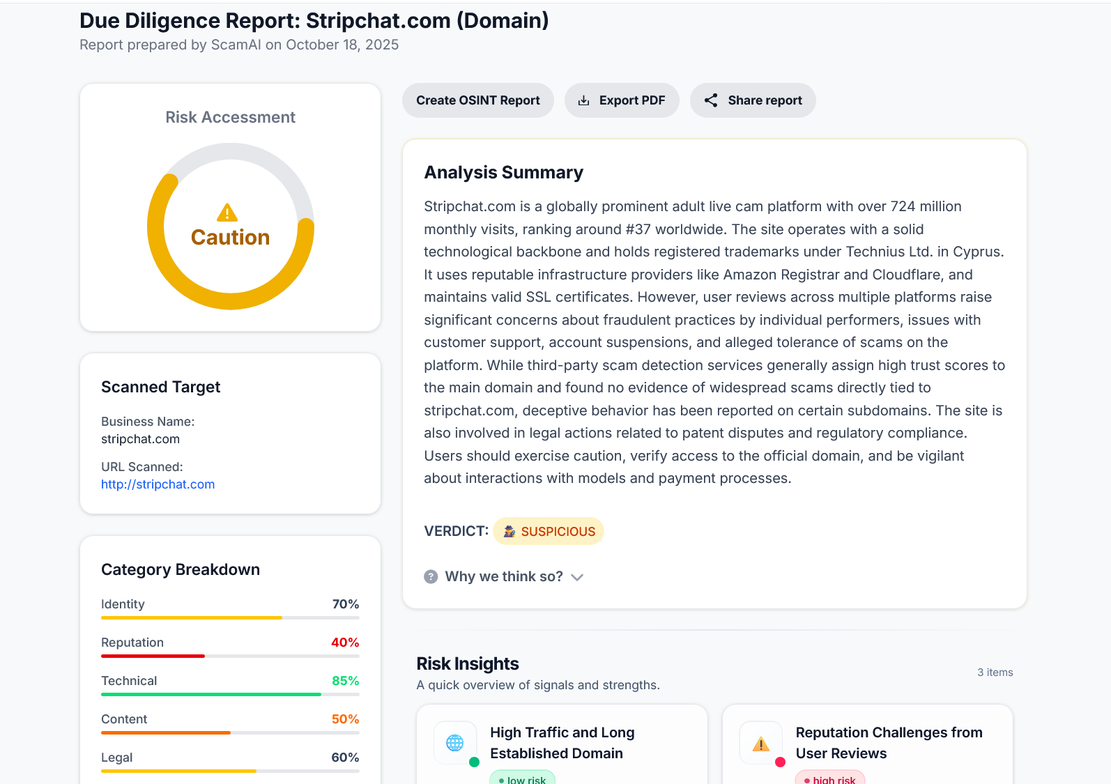 Real-time Website Safety Check by ScamAI screenshot 3
