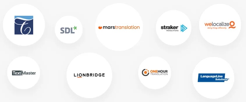 Translation company and translator list screenshot 1