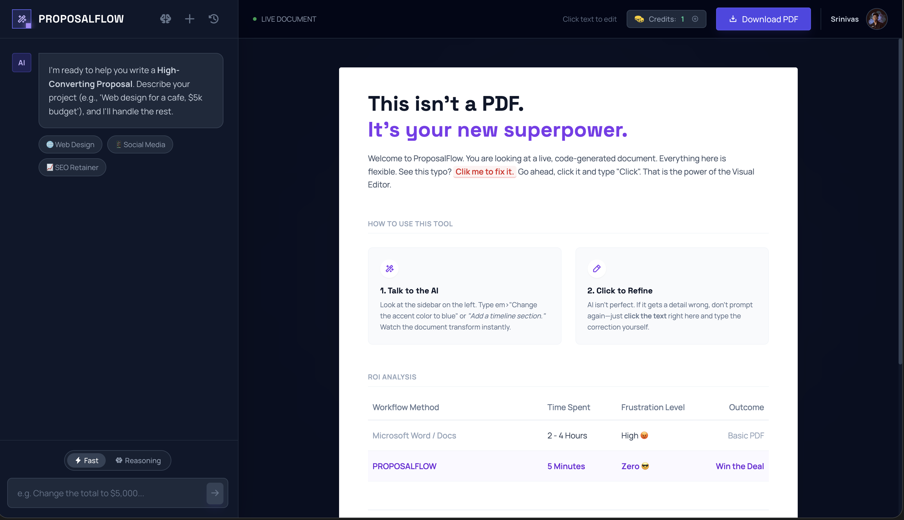 ProposalFlow screenshot 2