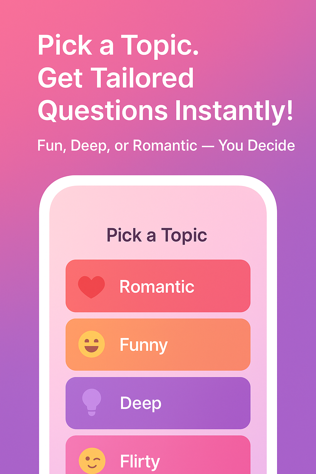 We2: AI Relationship Questions screenshot 2