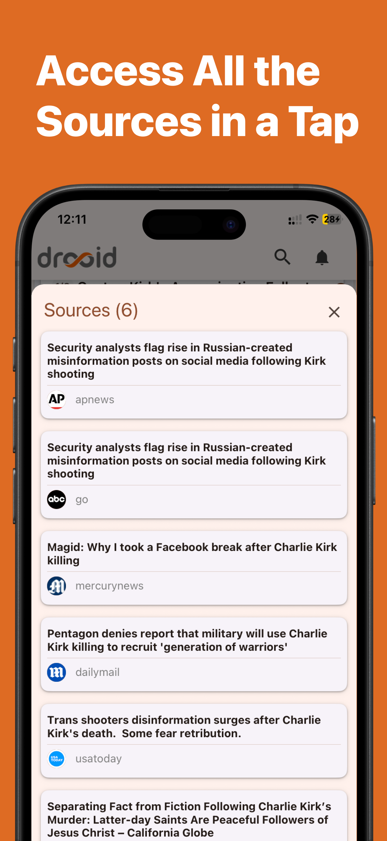 Drooid with News Analysis screenshot 3