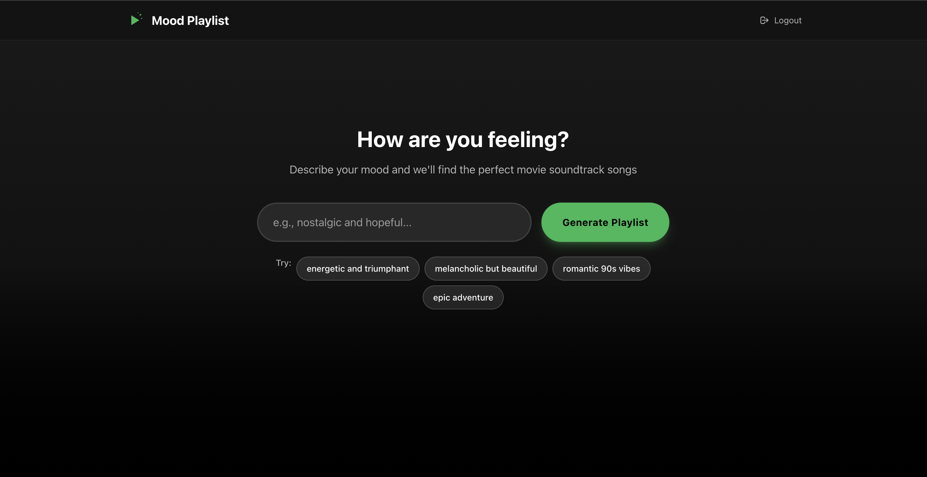 AI Powered Spotify Playlist Creator screenshot 1