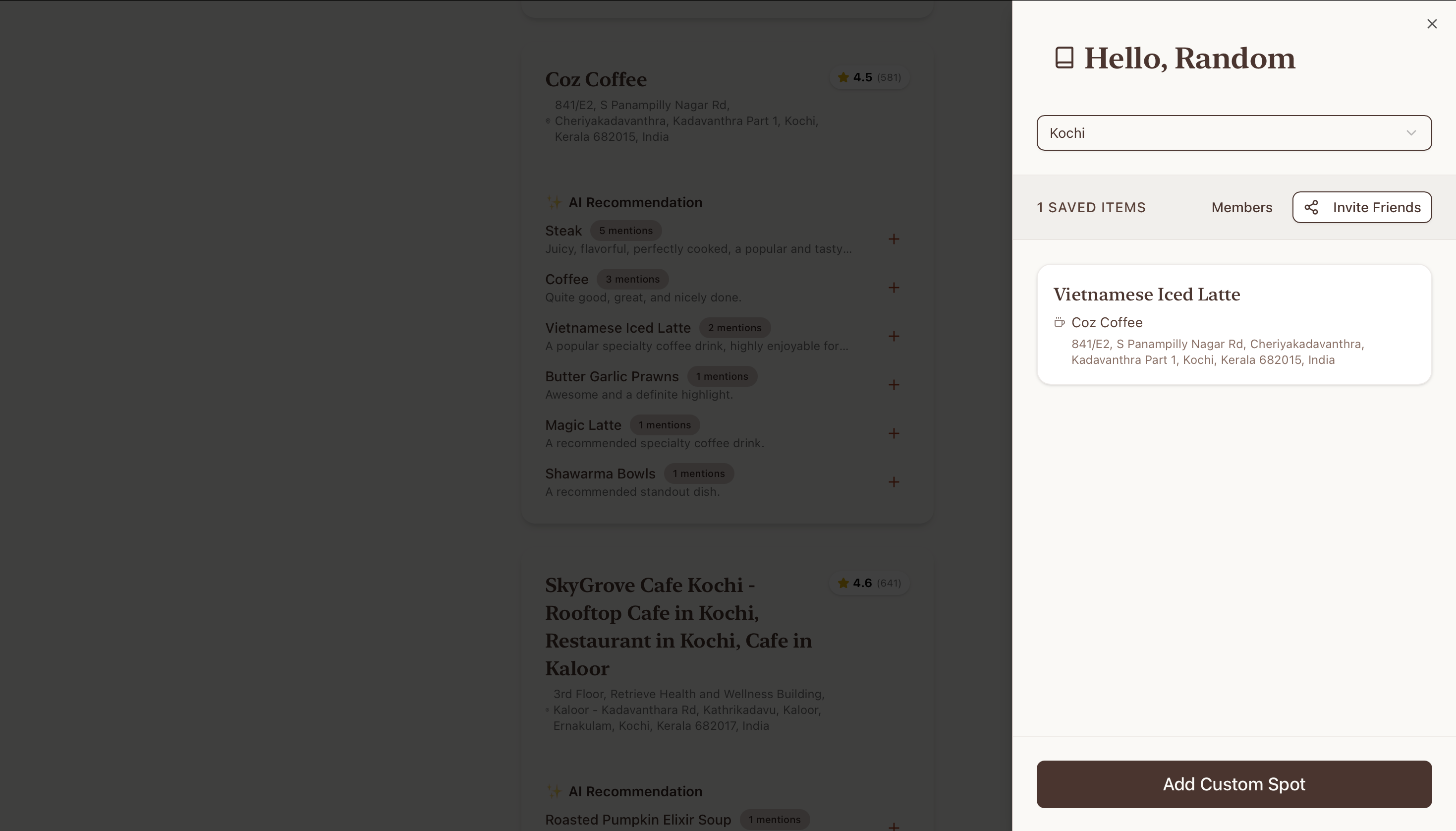 BiteBoard screenshot 1
