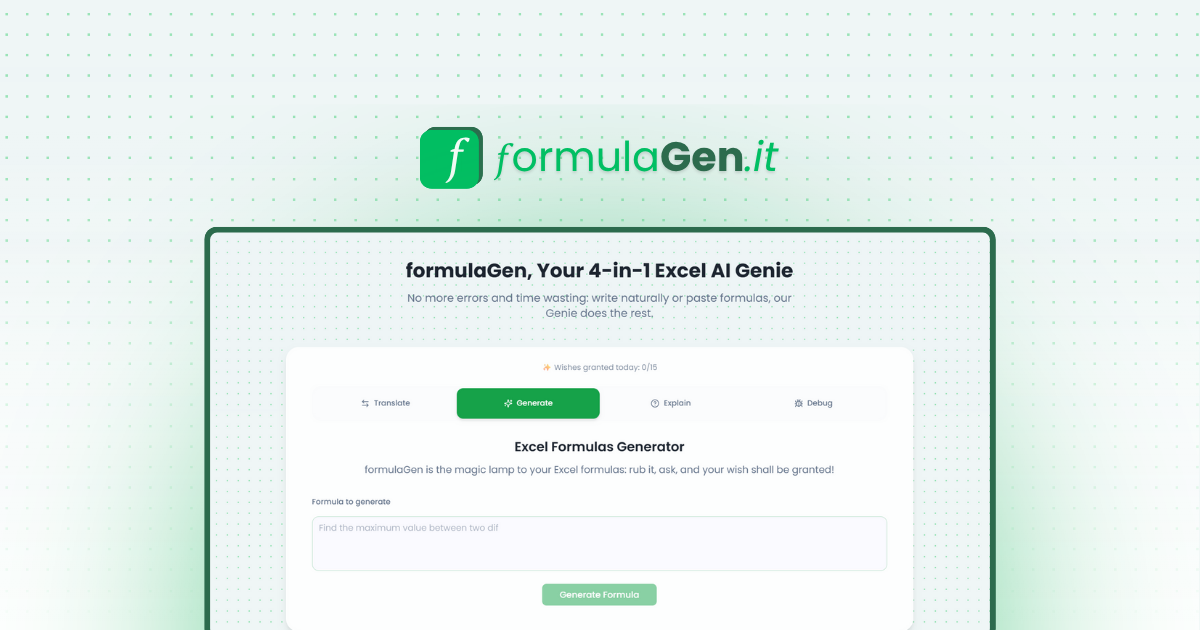 formulaGen screenshot 1