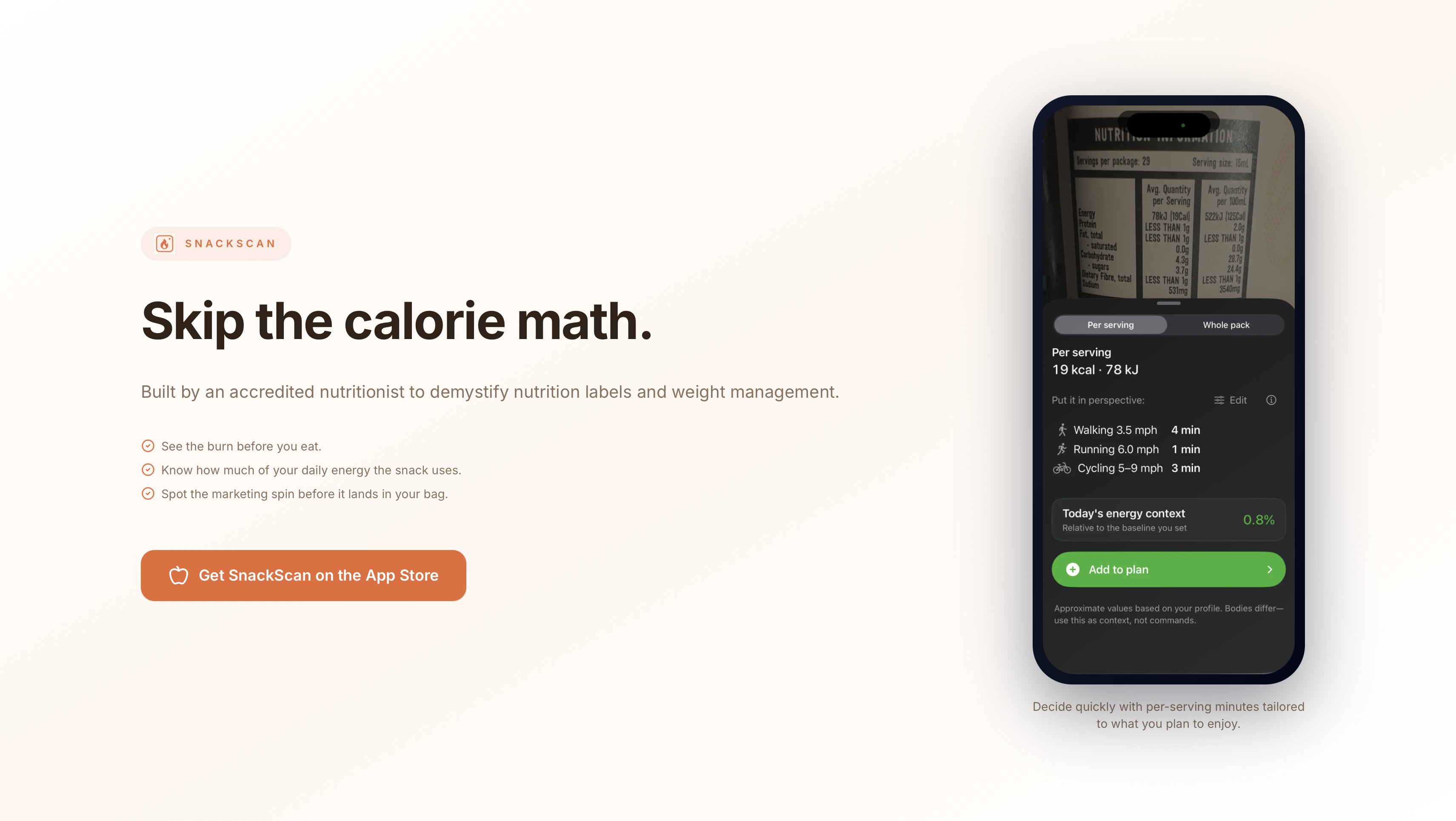 SnackScan screenshot 1