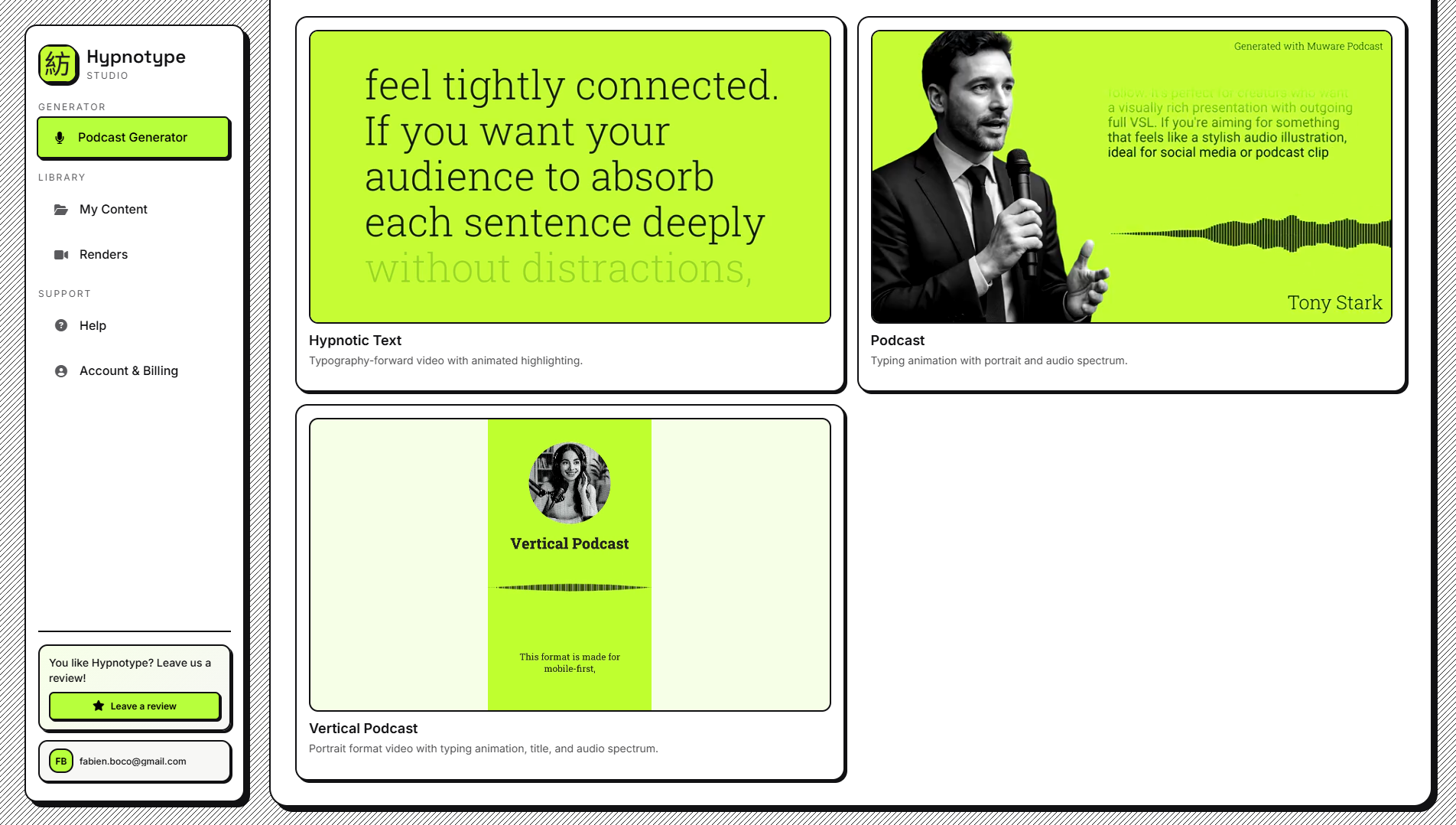 Hypnotype screenshot 2