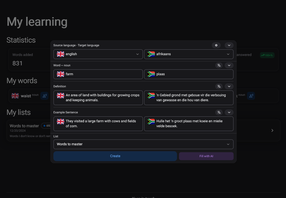 Vocabsave screenshot 2