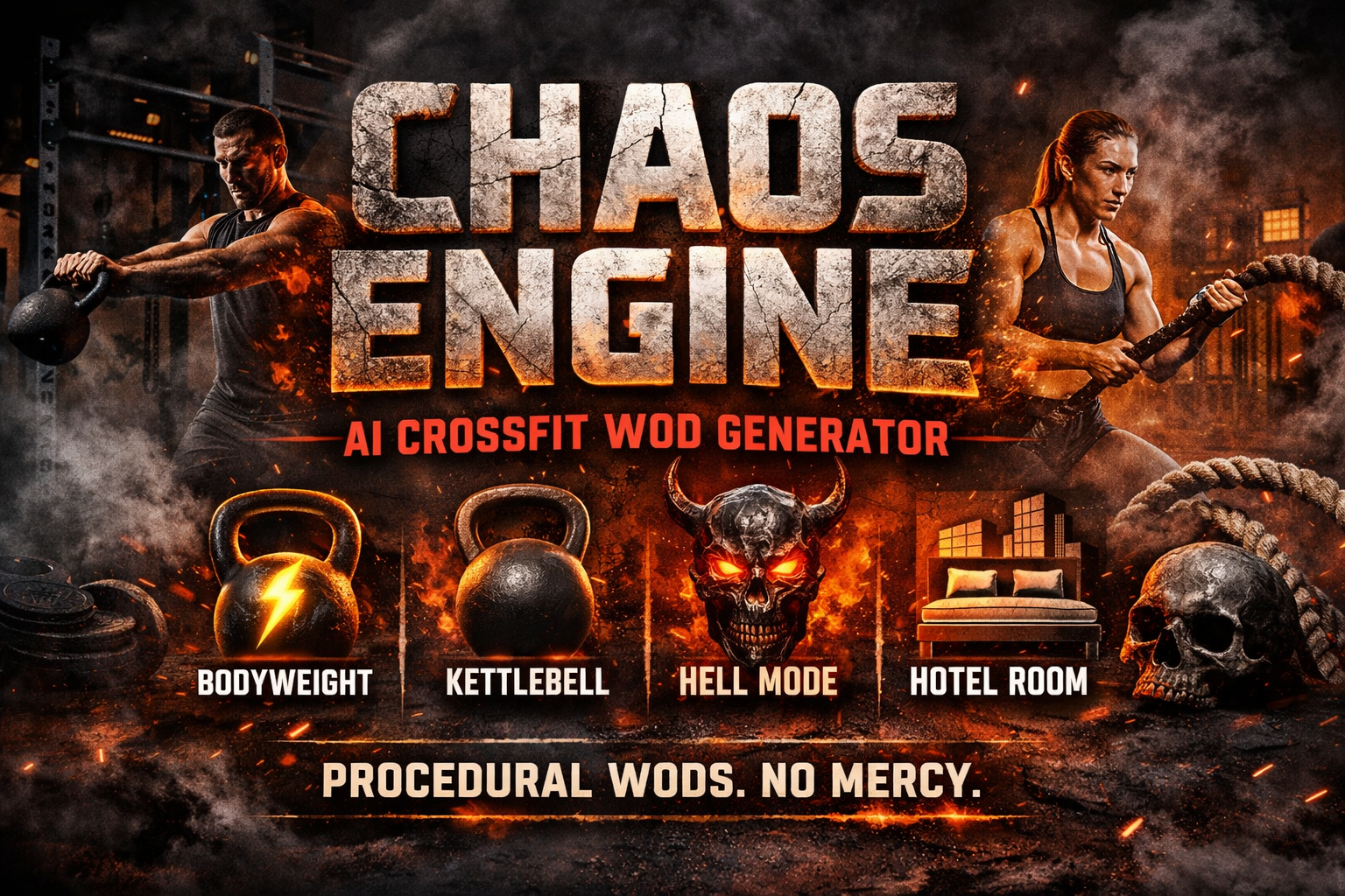 CHAOS ENGINE – No-Mercy AI Workouts