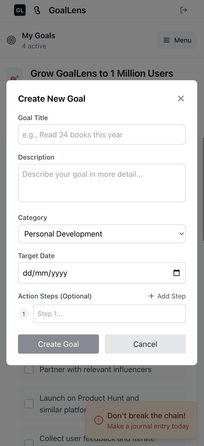 GoalLens screenshot 4
