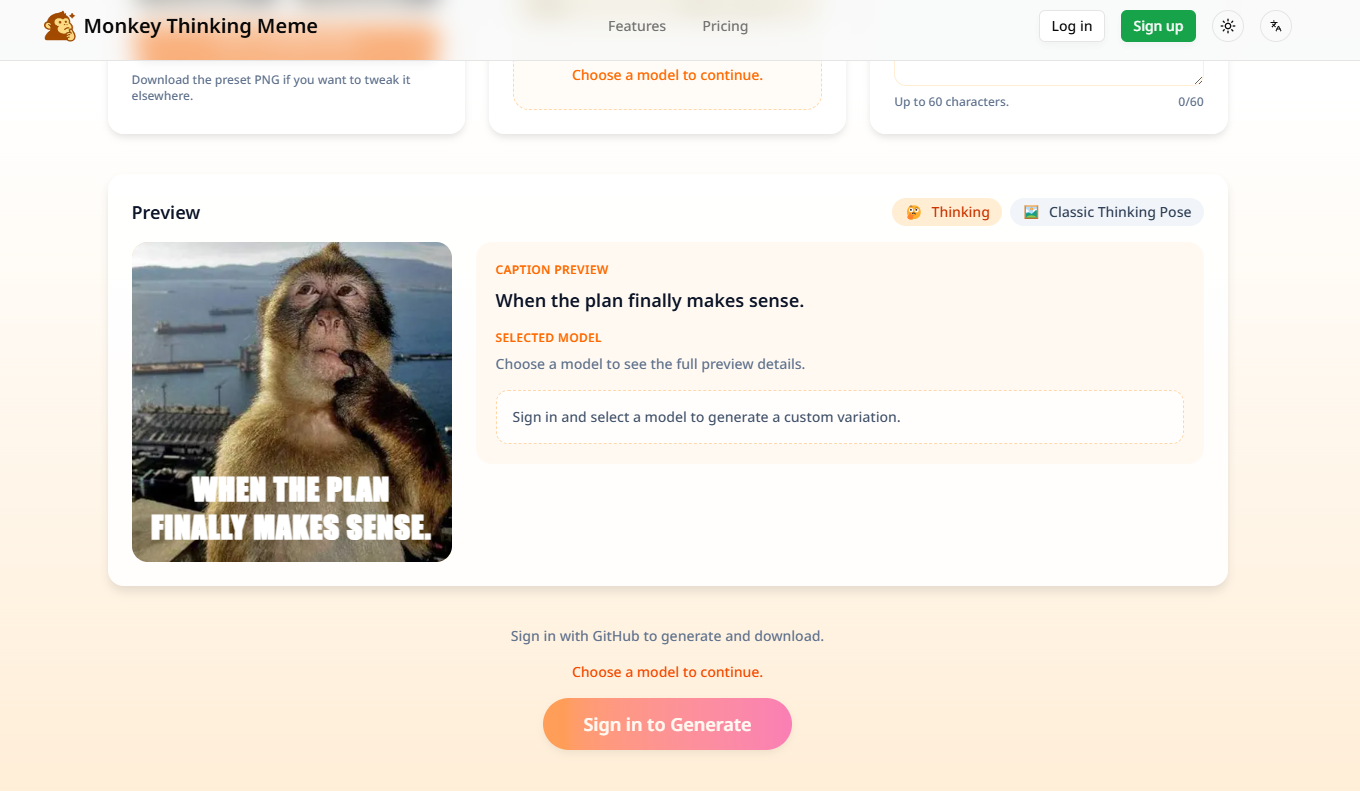 Monkey Thinking Meme screenshot 3