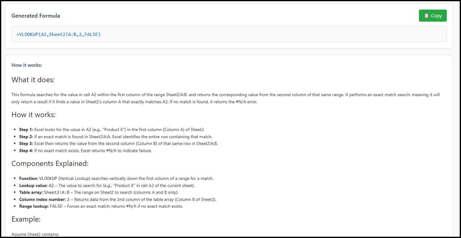 AI Excel Assistant | AIFreetools.com screenshot 2