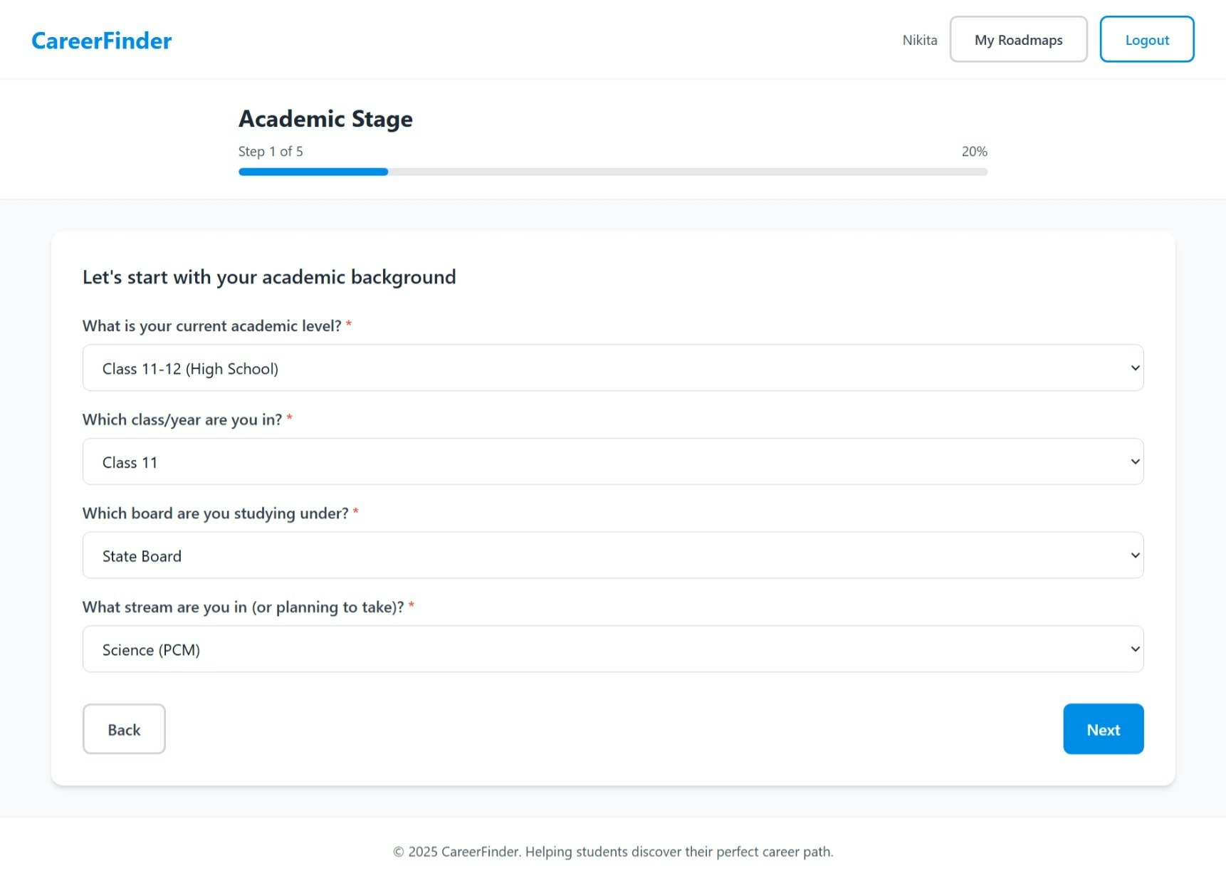 Careerfinder – AI Career Roadmap screenshot 3
