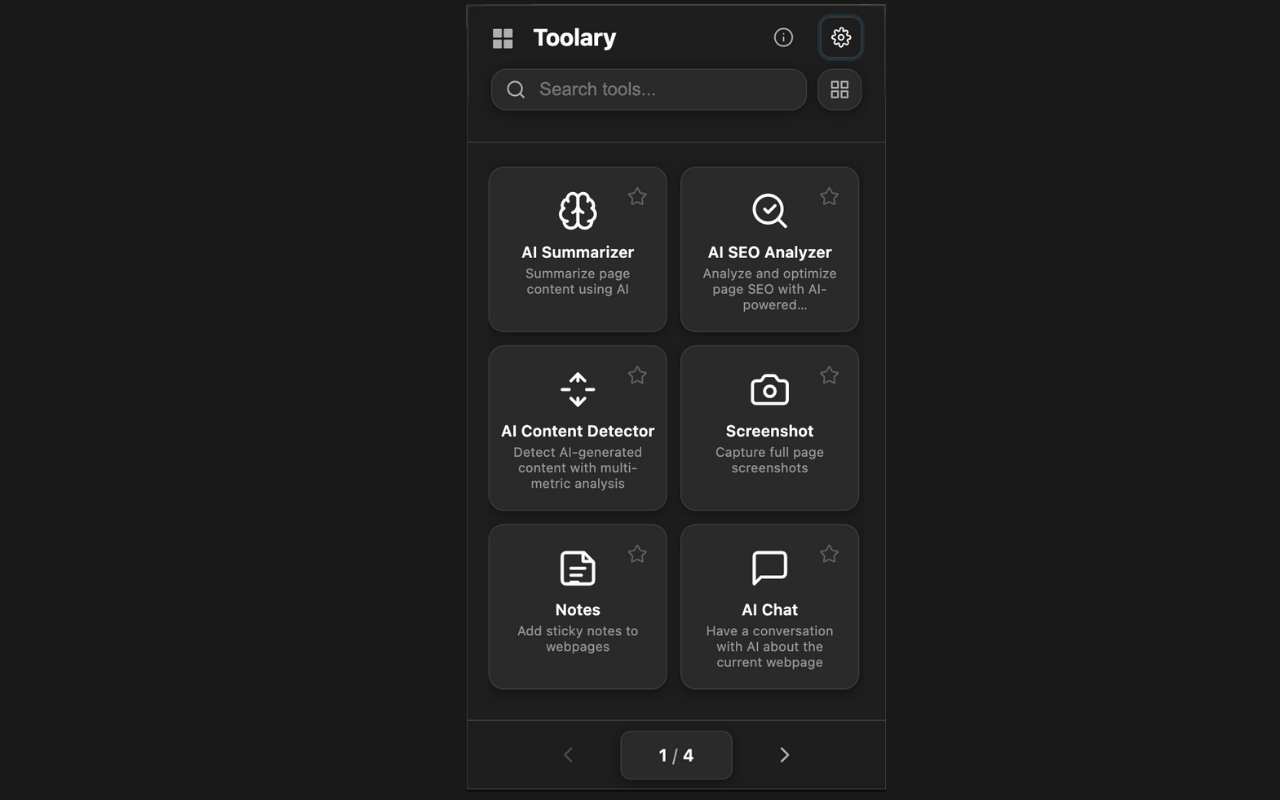 Toolary screenshot 2