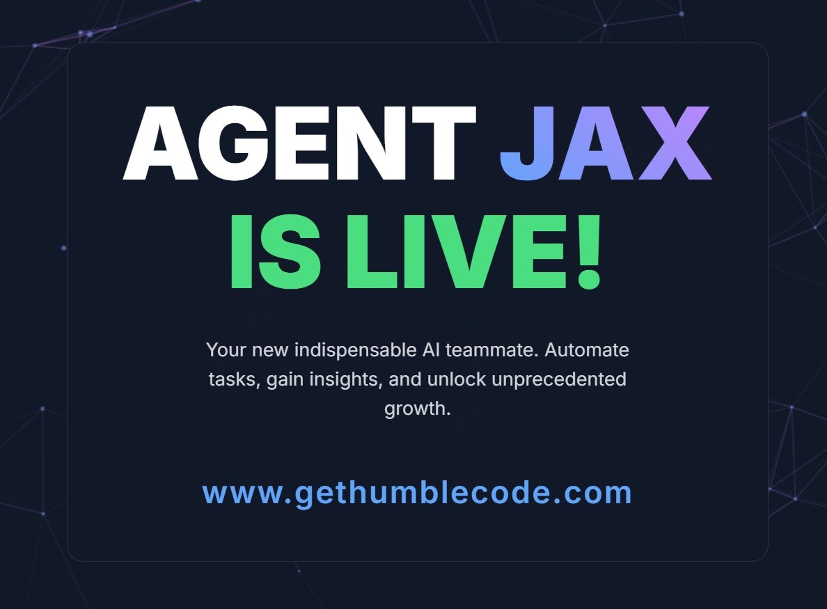 Meet Agent Jax, Build apps from specs. screenshot 2