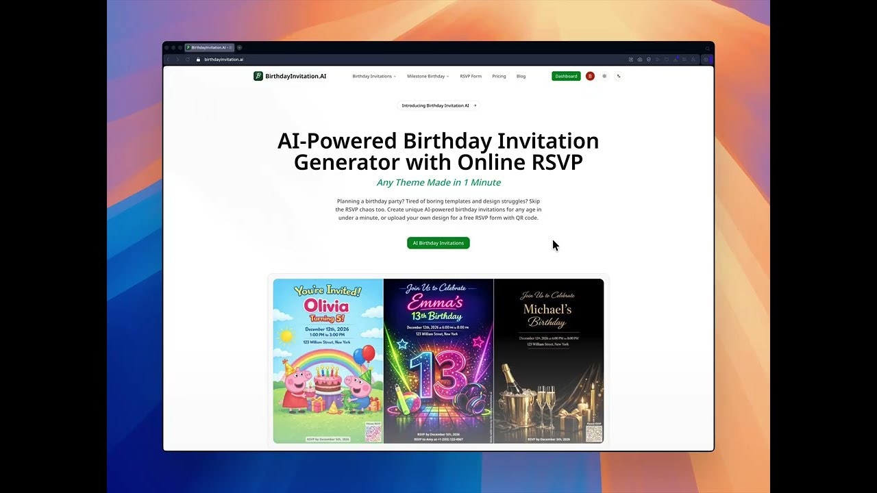 Birthday Invitation AI screenshot 4