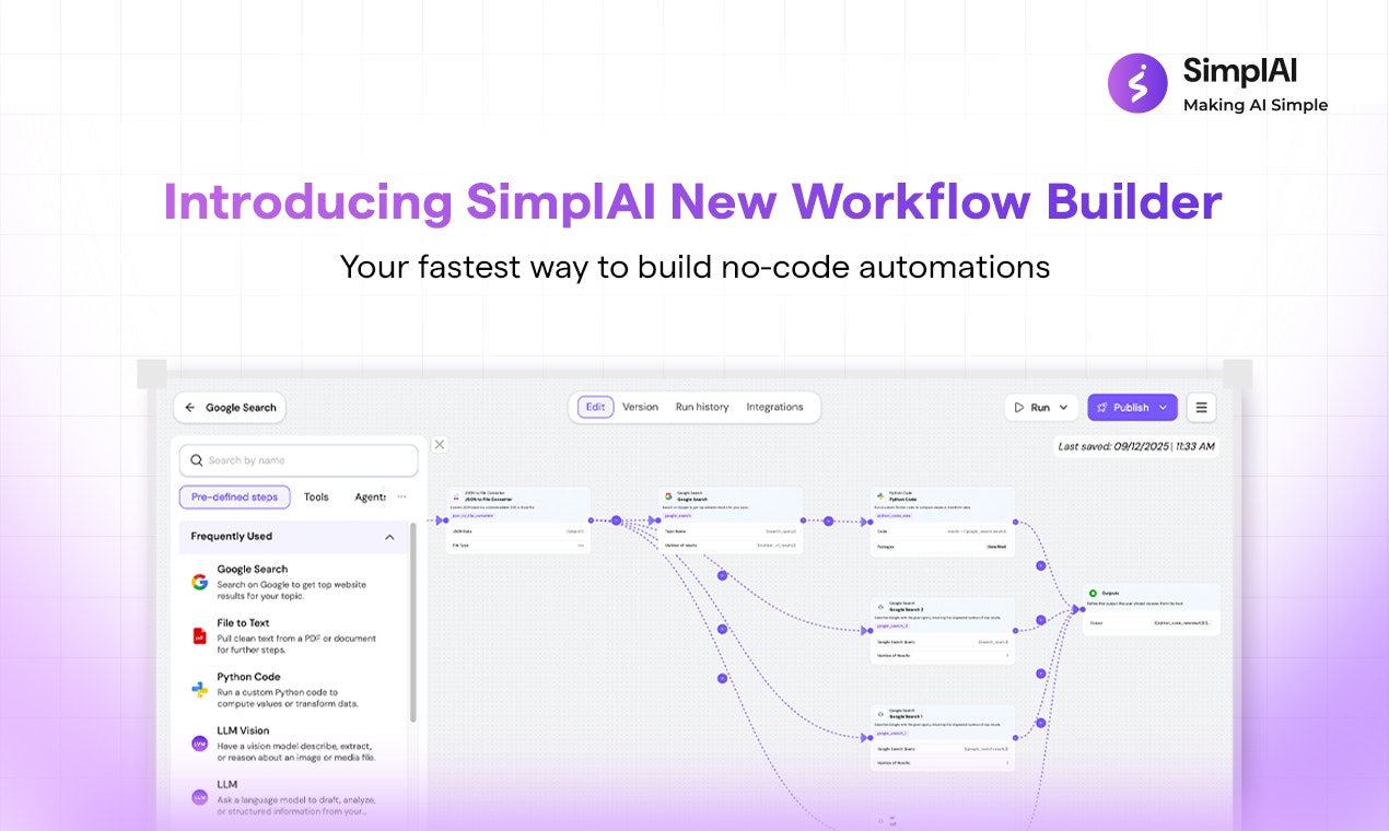 SimplAI New Workflow Builder screenshot 1