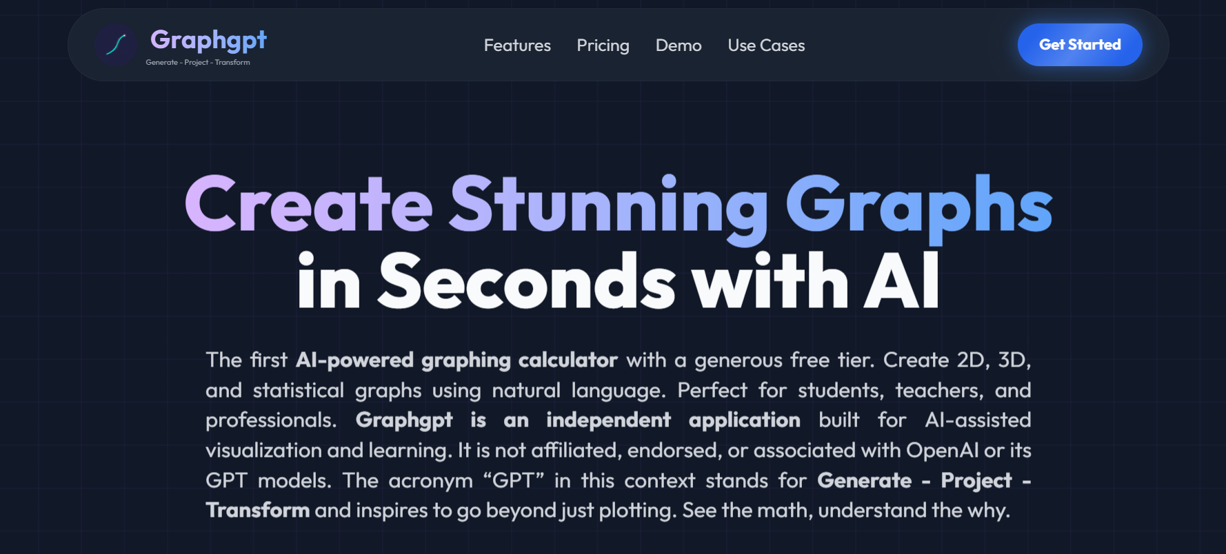 Graphgpt - 2D, 3D, Stats & Econs Graphs screenshot 1