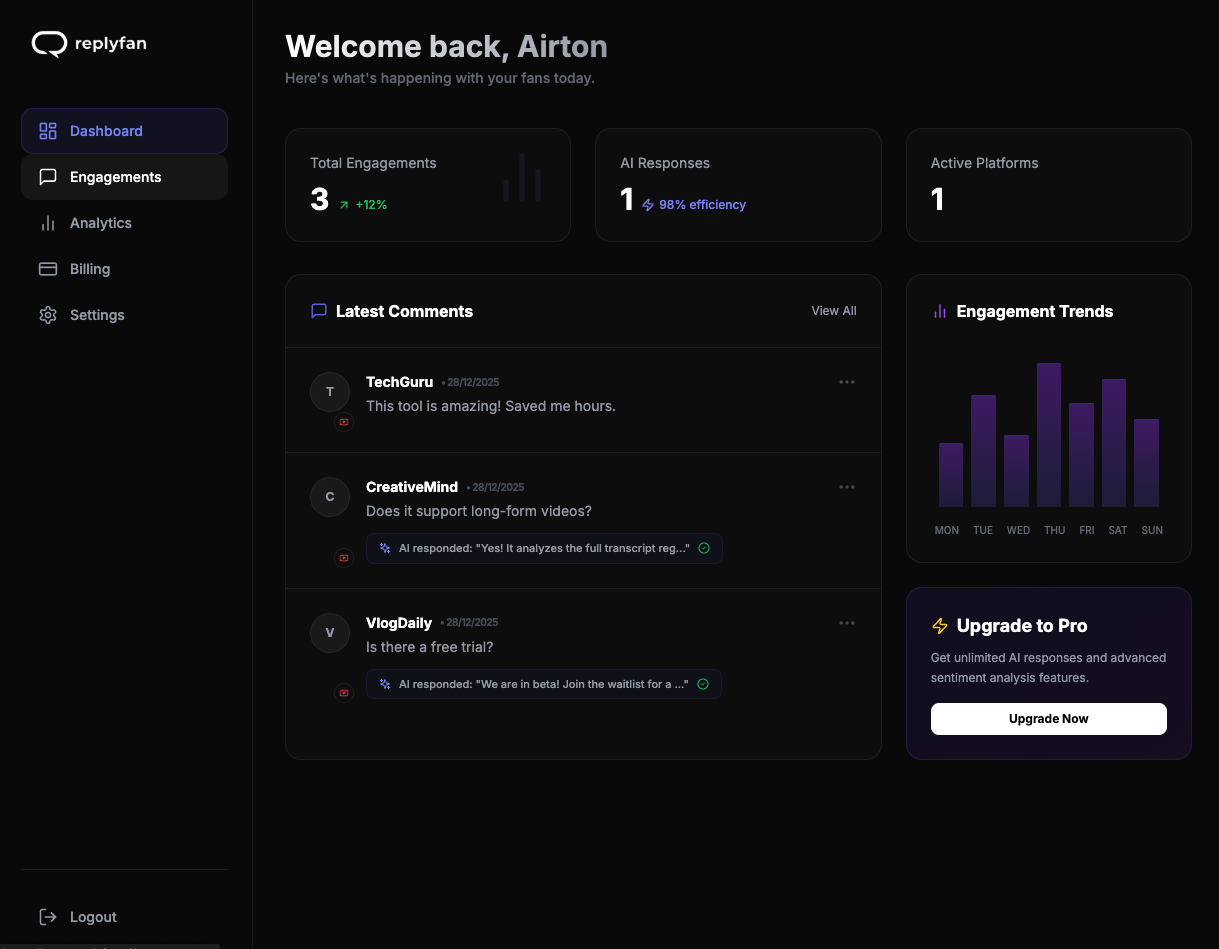 ReplyFan screenshot 3