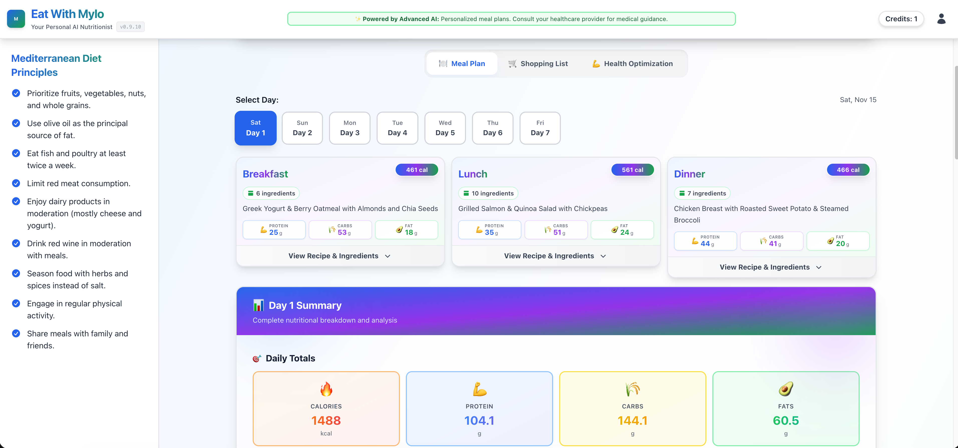Mylo – Multi-Agent AI Nutrition Coach screenshot 3
